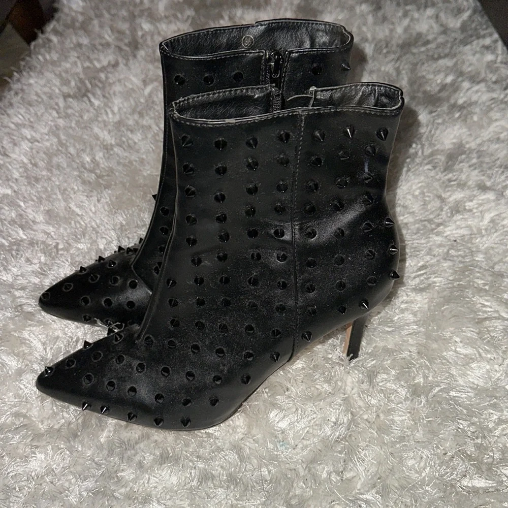 Studded Black Booties - Picture 3 of 4